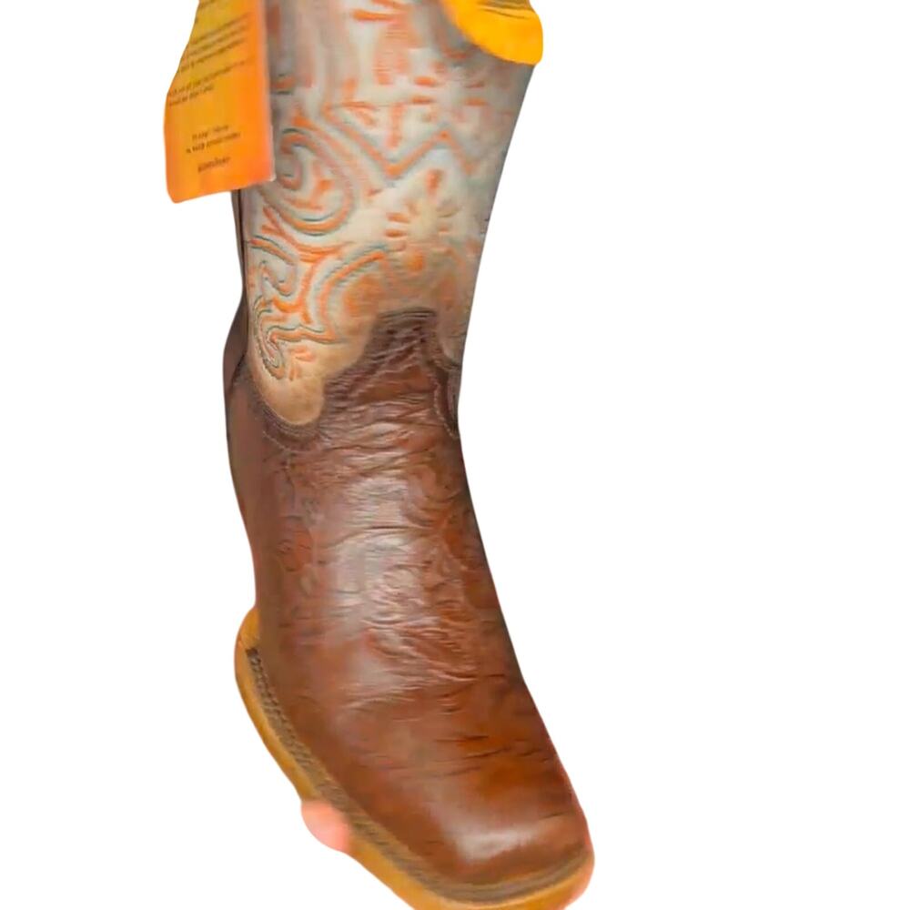 CORRAL Floral Embroidery Vamp Square Toe Cowboy Boot Sz 11 New in Box MSRP $485 - Picture 10 of 16